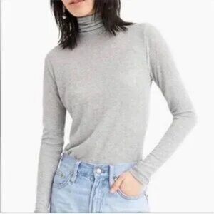 J Crew Ribbed Turtleneck Snap Sleeve Bodysuit